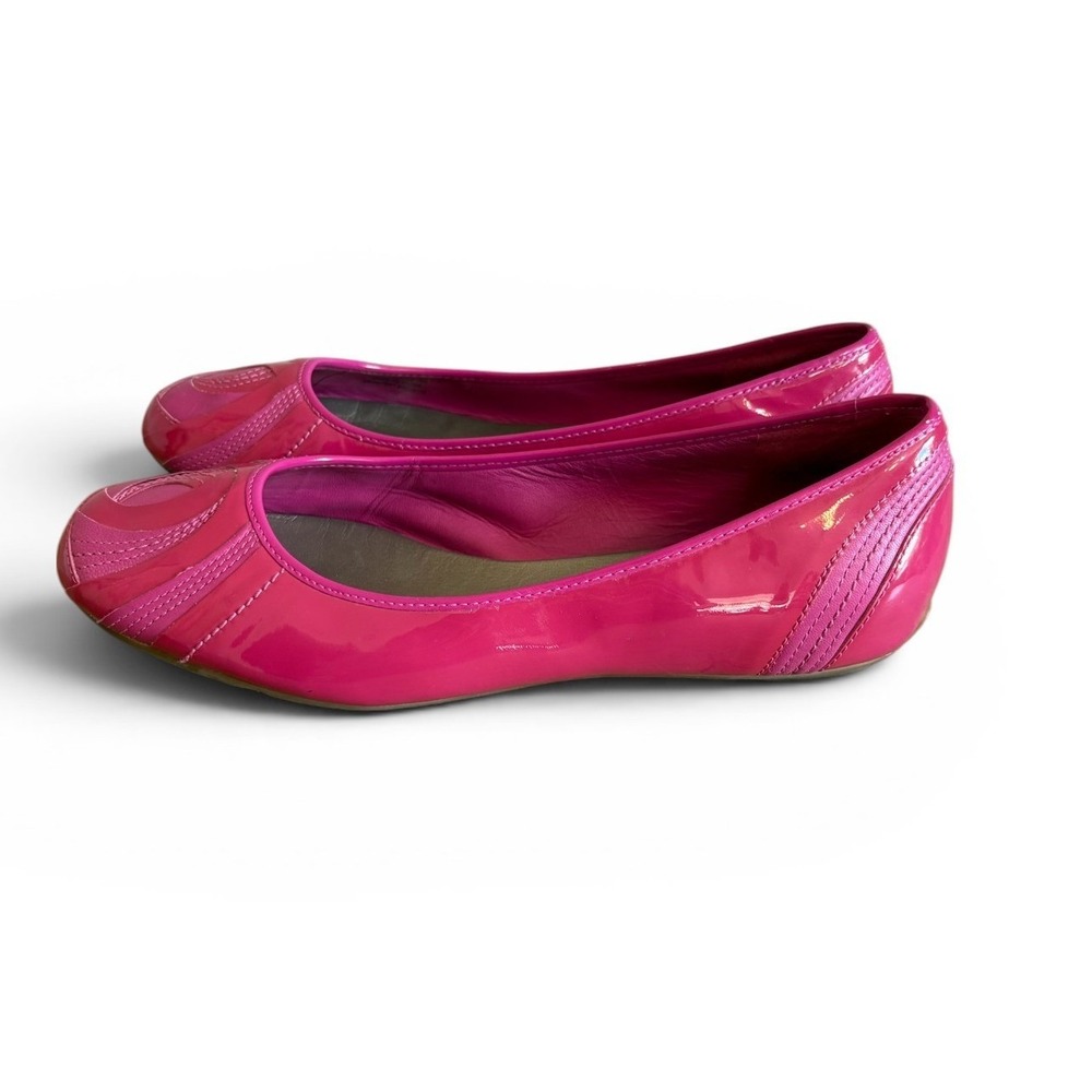 Cole Haan Womens Hot Pink Patent Leather Nike Air Ballet Flats D27496 Size 9B - Picture 3 of 8